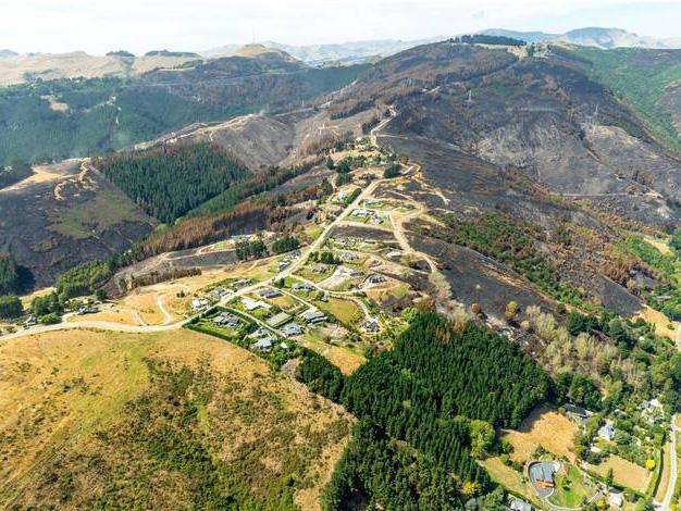 Wildfire on NZ hills